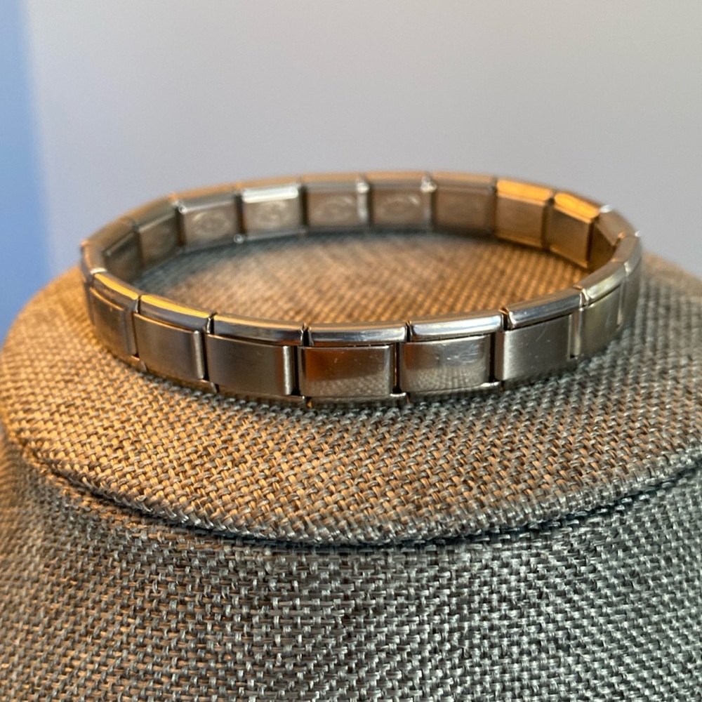 Stainless Steel Link Charm Bracelet